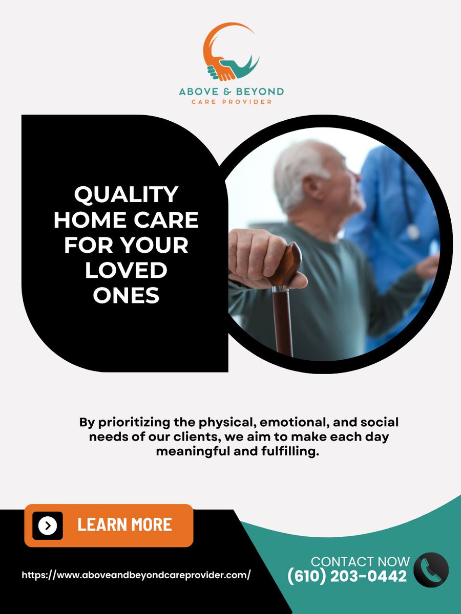 AB_CareProvider's tweet photo. Across every stage of aging, we deliver elderly care services with compassion and respect. Our focus is comfort and dignity. Contact us at (610) 203-0442 today to learn how we can help your family! #ElderlyCareServices
https://t.co/sxwcoVNLQw https://t.co/Xw3DNVEKBE