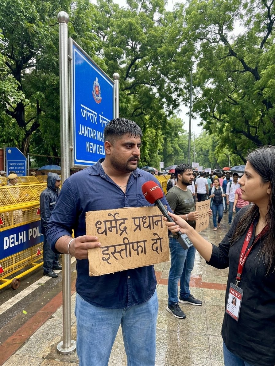 preetdheri1's tweet photo. Tear gas and batons against children who are fighting for justice?!!!
This is the cowardly face of the Modi government and Dharmendra Pradhan. You can't crush the voice of the youth with oppression. Resign immediately! #Shameonmodi #shameonbjp #SonamWangchuk #StudentProtest https://t.co/qrZLcpjTPP