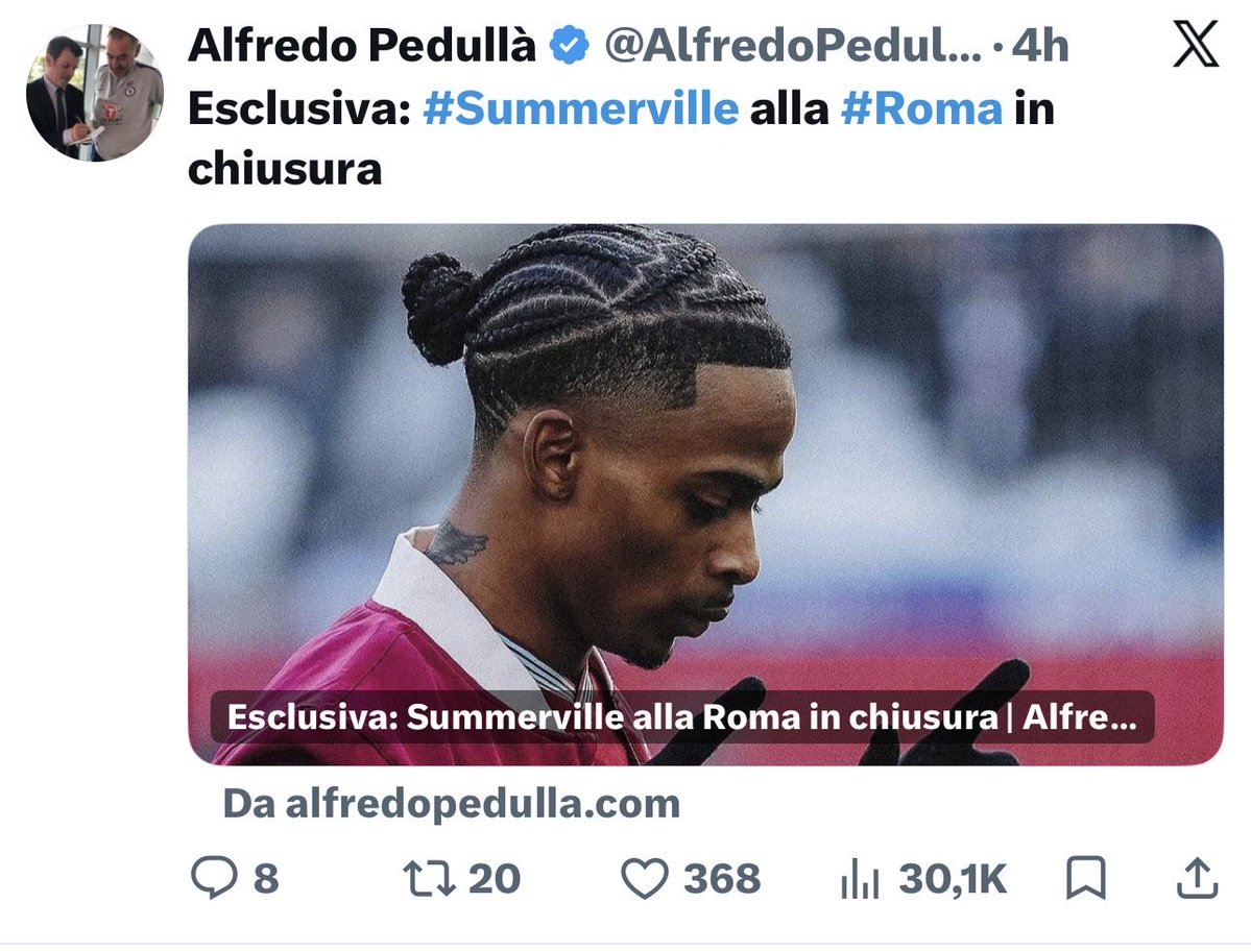 lamoreconlocchi's tweet photo. @AlfredoPedulla https://t.co/WBI7HQkVVI