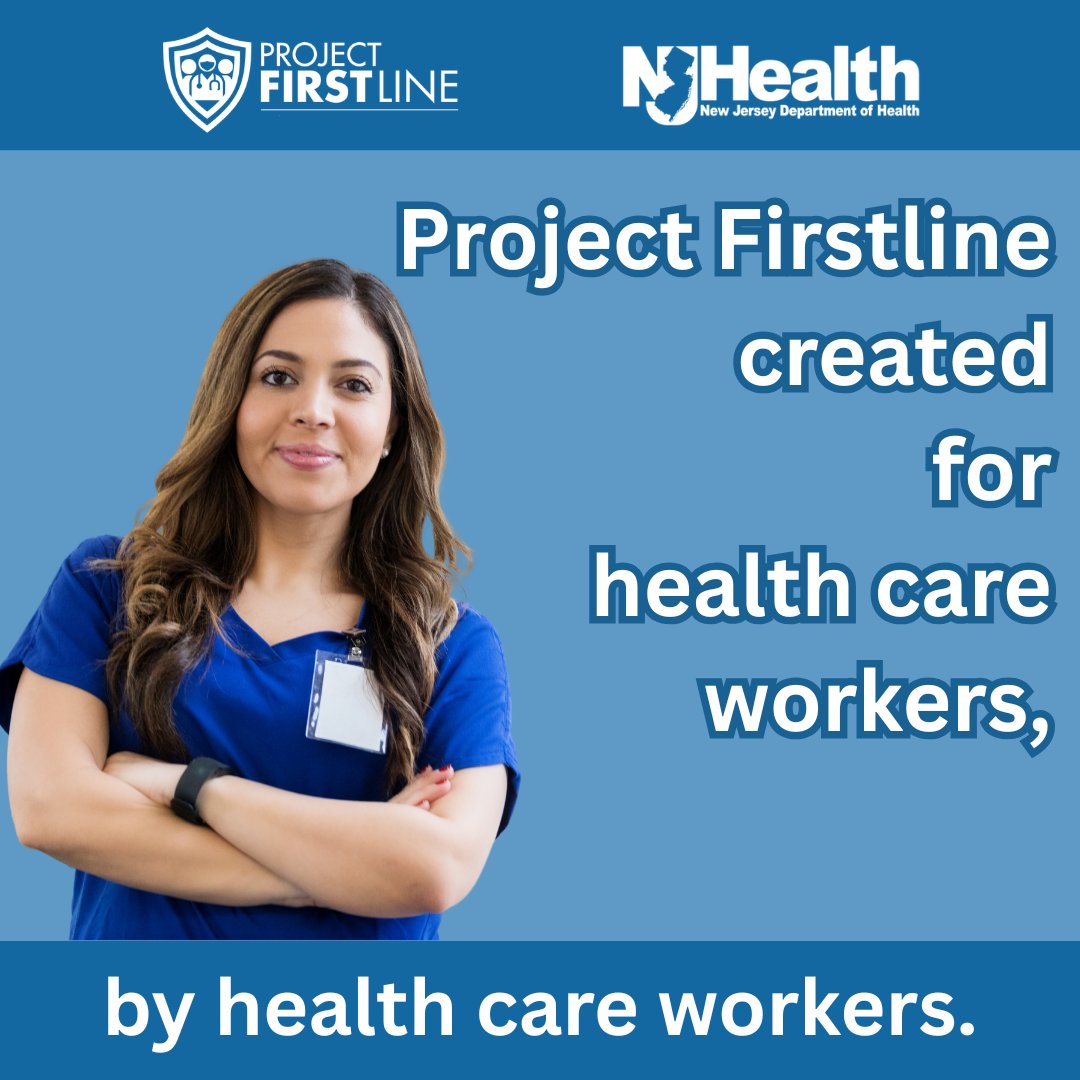 NJDeptofHealth's tweet photo. Interested in learning about Project Firstline, infection prevention, and how you can partner with us to co-host a training? Fill out our intake form, use the micro-learnings to lead quick trainings that fit your team’s schedule, or visit https://t.co/96HNOzUPa9 #HealthierNJ https://t.co/g0rnm96WqA