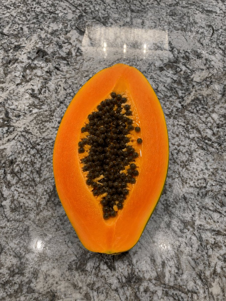 BobbyFreiler's tweet photo. Natural healing legend, Dr. Morse, calls papaya the most healing fruit on the planet.

A ripe papaya contains an enzyme called papain.

Papain breaks down protein faster than your stomach acid (it’s the same enzyme used in meat tenderizers and pharmaceutical-grade digestive aids).

Said differently, a spoonful of fresh papaya is like sending a cleanup crew into your gut.

What papaya does:

- Breaks down undigested protein in the gut
- Heals the lining of the GI tract
- Reduces inflammation in the colon
- Supports the lymphatic system
- Provides vitamin C, A, folate, magnesium

How to pick one:

A ripe papaya gives slightly when squeezed and smells faintly sweet at the stem.

Skin should be mostly yellow with some orange.

Bright green = too early.

If you can find a Mexican or Caribbean grocery store, I've noticed the papayas are usually three times bigger and a quarter the price.

How to eat it:

- Cut in half.
- Scoop out the seeds (save them - see below).
- Squeeze a fresh lime over the flesh. Eat with a spoon.

What to do with the seeds:

Papaya seeds are antiparasitic.

- Dry them
- Grind them in a pepper mill
- Sprinkle a teaspoon on a salad

They'll taste bitter and peppery - but they've been used to tight parasites and gut imbalance for thousands of years.

One of the many fruits I have on rotation every week 👍