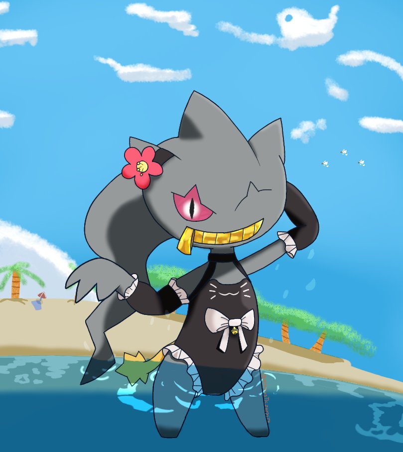 MeowsticZorrito's tweet photo. Banette shows off its swimsuit 
#ジュペッタ #banette #swimsuit
#ポケモンイラスト #pokemon https://t.co/ffWhzT7PqQ