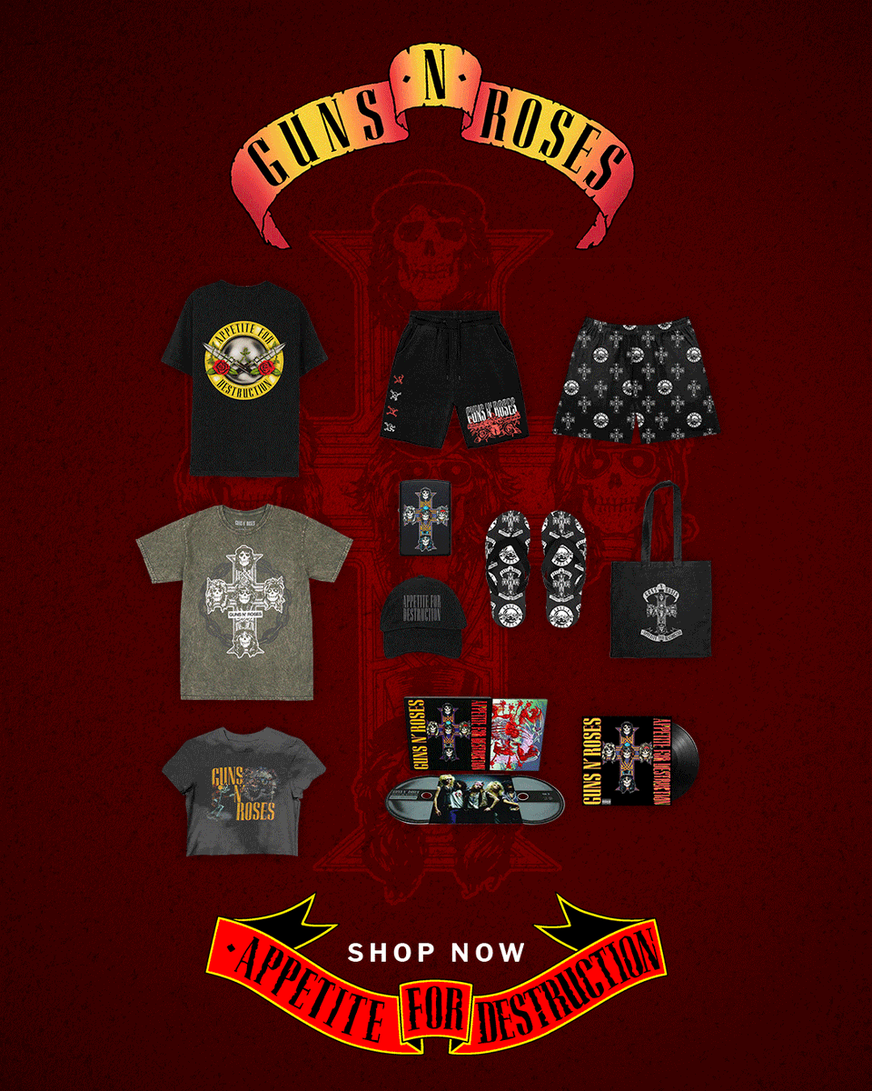 gunsnroses's tweet photo. Shop the Appetite For Destruction line on the anniversary of the album release!
https://t.co/5b8CHMSFnB https://t.co/SHikXilsOB