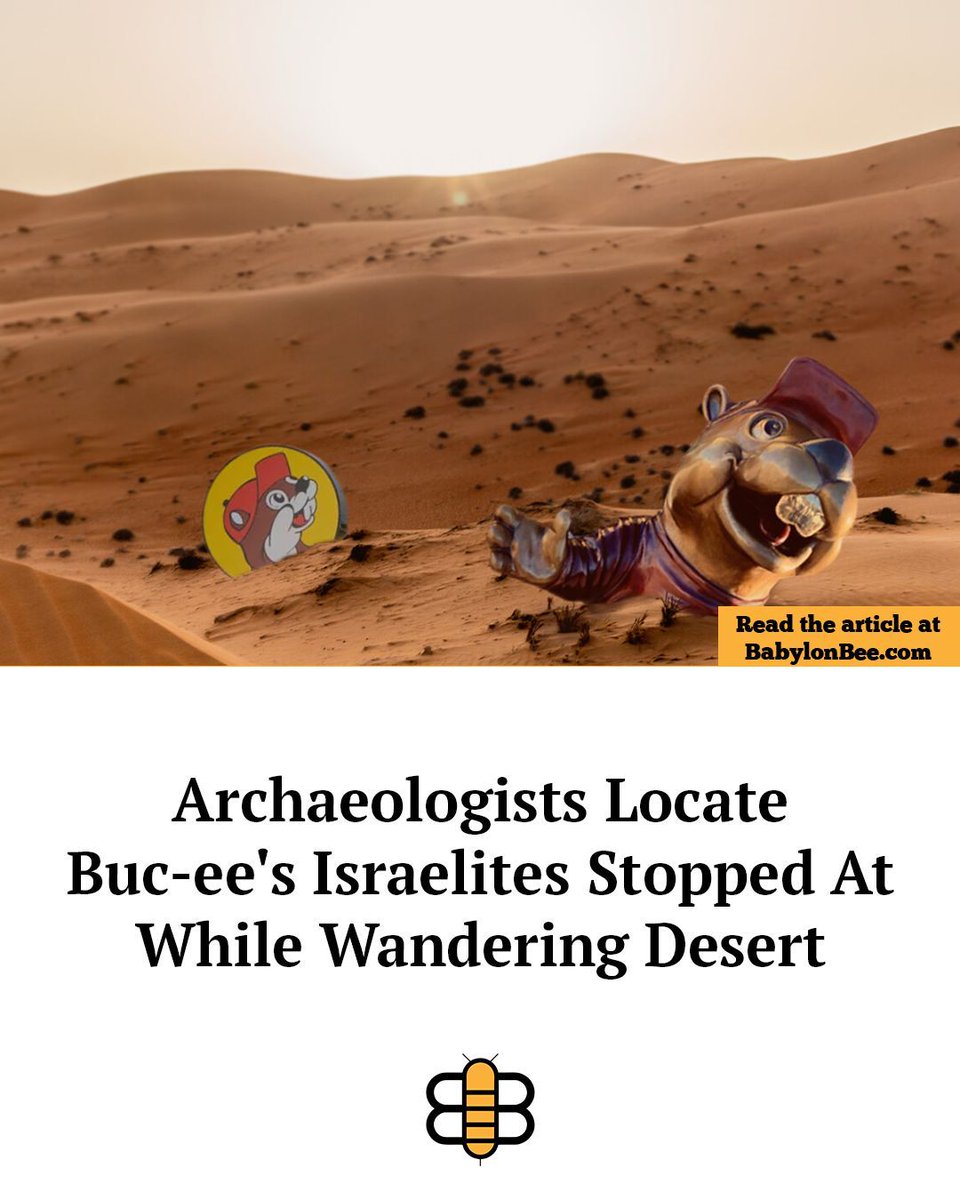TheBabylonBee's tweet photo. "This was a place where God mercifully answered their cries." https://t.co/r3OoisVwcw https://t.co/EqRBKHlGDf