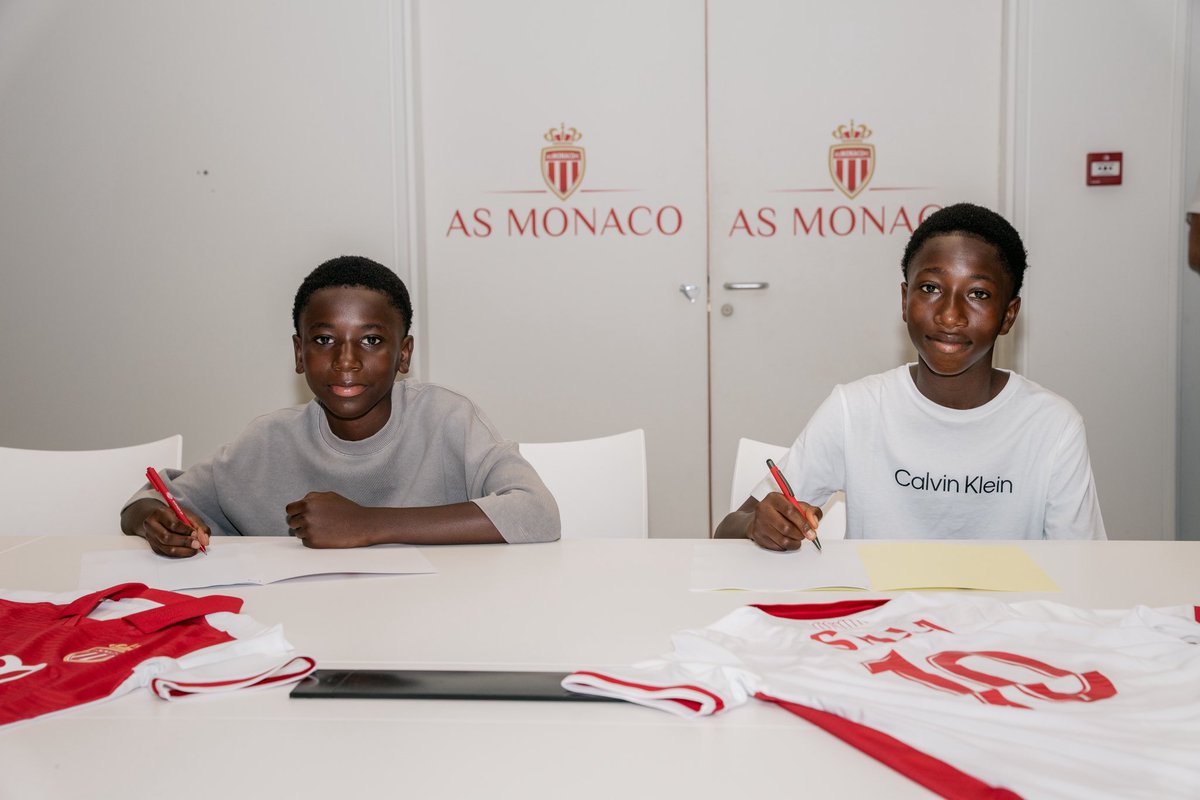 AcademyASMonaco's tweet photo. Mohammed et Billal Sylla s’engagent avec l’AS Monaco et seront très prochainement pensionnaires de la Diagonale.
Les deux frères, de 15 et 12 ans, se sont engagés tous les deux le 9 juillet dernier sous nos couleurs. https://t.co/mH2BEi5qjx
