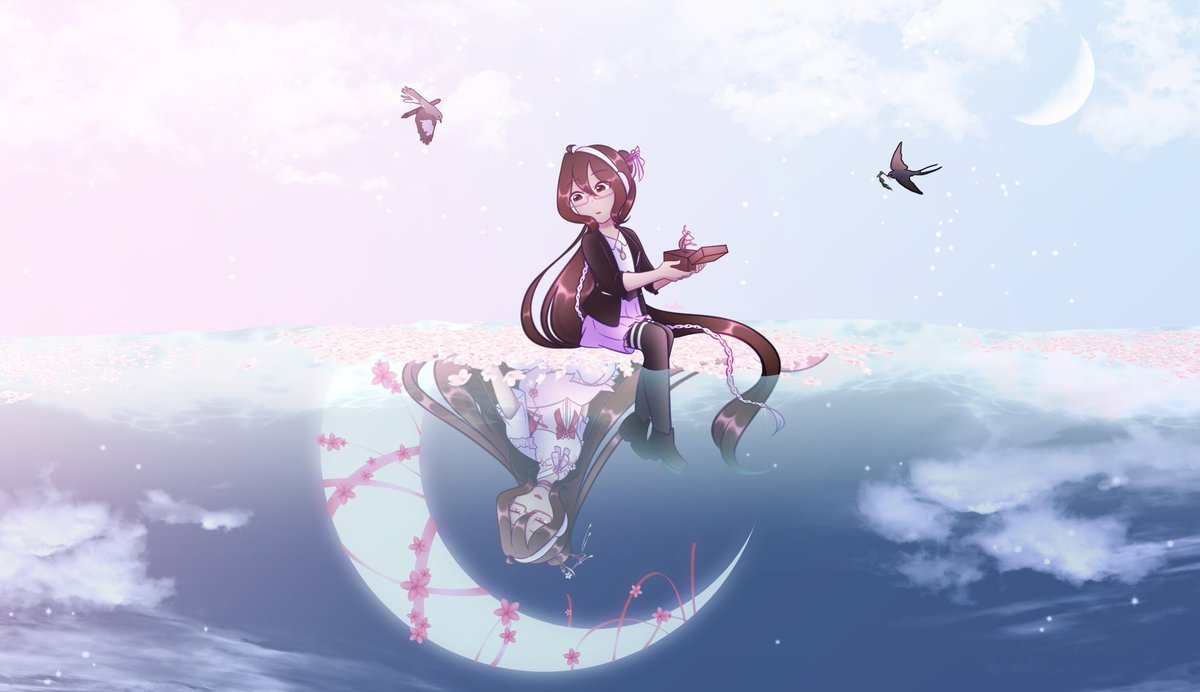 KayoHisei's tweet photo. Happy birthday to me i rushed a piece out in the middle of exams bc i wanted a new banner https://t.co/y3B4osVvD8