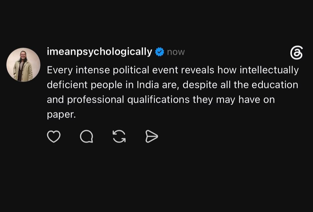 __smrth__cache's tweet photo. I put this on my insta story and few of my andhbhakt followers are liking it Thinking I'm on their side when in fact this was for them 😭😭😭 https://t.co/kjkkO3MJ2k