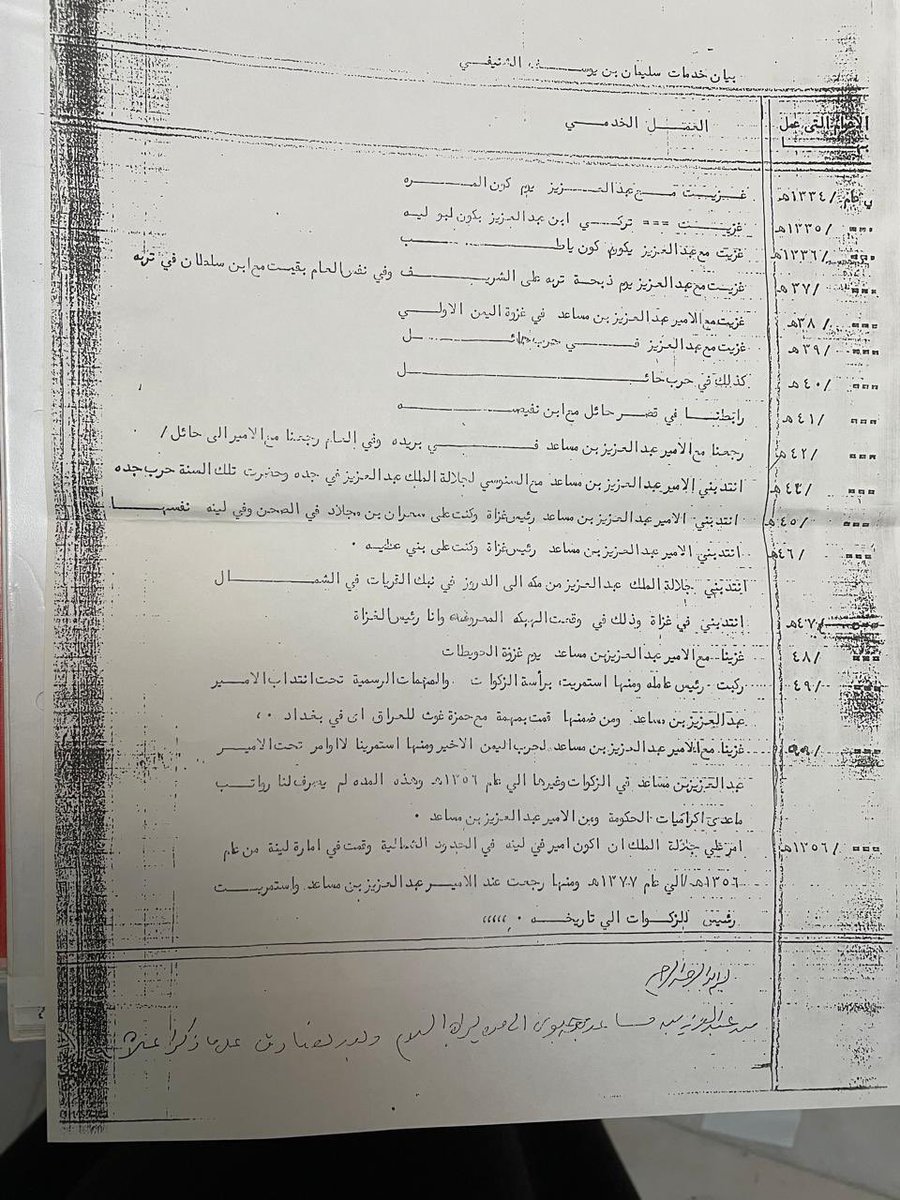 ab_al5ail's tweet photo. وقد نُشرت هذه الوثيقة بجريدة الرياض في ١٤ محرم ١٤٢٨هـ - ٢ فبراير ٢٠٠٧م بتحقيق ودراسة الأستاذ فهد سعود المحمود الت��ماوي …

و أسرة #الشنيفي من الأسر التي يعتمد عليها الإمام عبدالعزيز -رحمه الله - من بداية تأسيس حكمه …
وإليكم وثيقة تُبين ذلك وفيها:

من عبدالعزيز بن عبدالرحمن الفيصل إلى من يراه من طوارفنا السلام وبعد:
من قبل عيال [أبناء] يوسف الشنيفي خدامٍ لنا ولا عليهم شيء من الماموريّات يكون معلوم والسلام ٧ ذ١ [ذو القعدة] ١٣٤٤هـ

فقوله: ولا عليهم شيء من الماموريات: أي لا يجرِ عليهم من الأوامر التي تجري على عامة المواطنين…

وأبو يوسف أعني الأمير سليمان بن يوسف الشنيفي -رحمه الله - كان من رجال الإمام عبدالعزيز ابن الإمام عبدالرحمن -رحمهما الله - في وقتٍ مُبكِّر من عُمره وشارك معه ومع ابنه الأمير تركي الأول -رحمه الله- في عدة مغازي ومعارك قبل أن يكون من رجال الأمير عبدالعزيز بن مساعد -رحمه الله - 👇👇