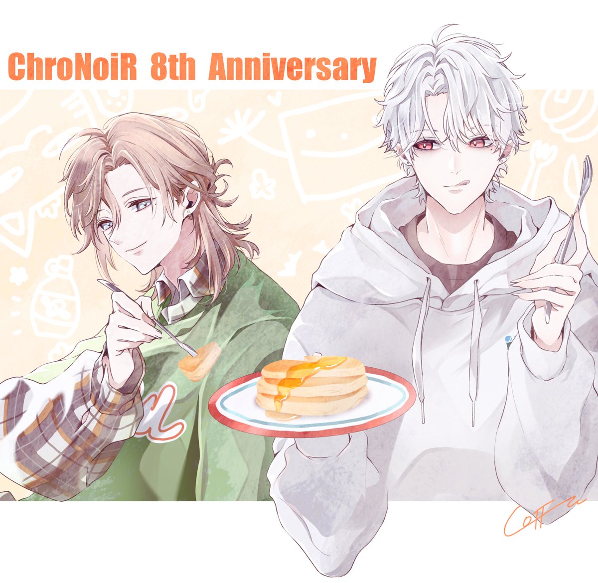 coffu00X's tweet photo. 遅くなりましたが8周年おめでとうございます！✨🎉🎉
#ChroNoiR8周年 #くろのあとりえ https://t.co/5nB2fZrbLB