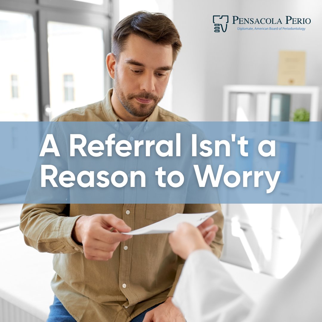 DavidRWilliam20's tweet photo. A periodontal evaluation is simply a closer look at the health of your gums and supporting structures.

If your dentist mentions a referral, don't be afraid to ask why.

New Patients:
(850) 752-5230

Current Patients:
(850) 433-1543

#Periodontist #DentalImplant #Smile https://t.co/p2JaoT2S9Z
