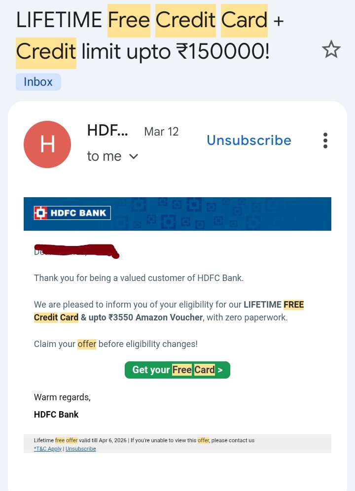 epkgupta's tweet photo. HDFC Bank, if a credit card is offered as Lifetime Free, why are charges being levied later? Customers deserve transparency and commitments should be honored. Please review this practice and resolve such issues promptly. #HDFCBank #CreditCard #CustomerRights https://t.co/c1WHABETVx