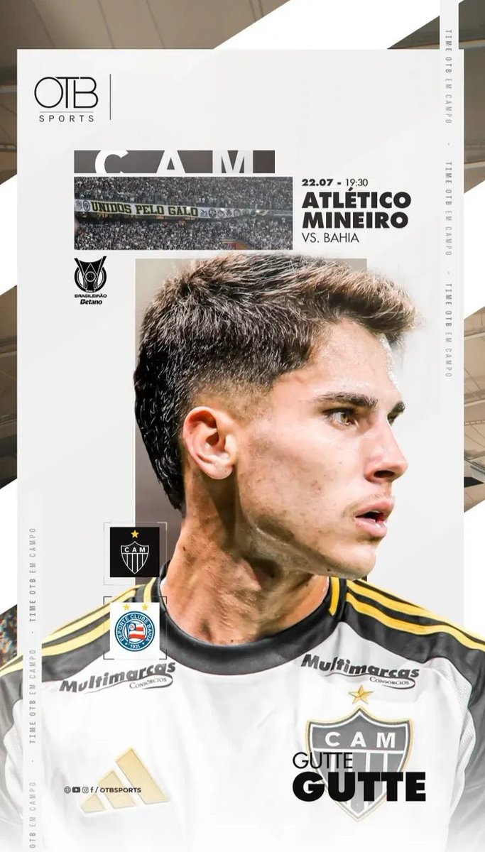 GaloCareca21's tweet photo. ⚠️🐓 ATENÇÃO

Gutte, camisa 10 do titulo brasileiro sub-17 do Galo, está relacionado para a partida contra o Bahia.

🪄🐓 https://t.co/Ll882aHgtB