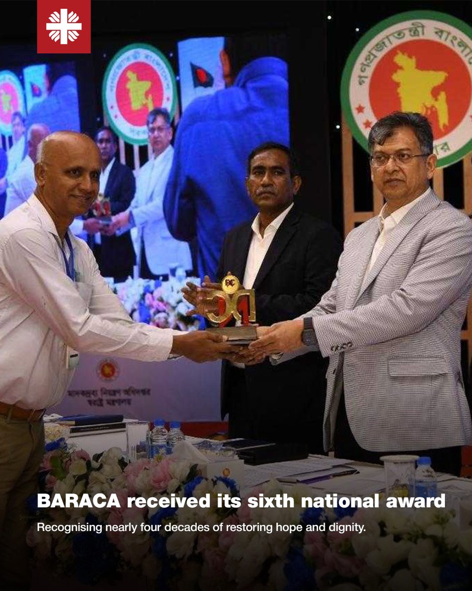 iamCARITAS's tweet photo. This is BARACA.

A rehabilitation centre providing treatment, rehabilitation and care for people affected by addiction, supported by Caritas Bangladesh.

The centre has received its sixth national award, recognising its commitment to recovery, dignity and hope.

#Caritas https://t.co/i6ztk1WocG