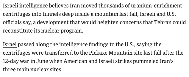 TVietor08's tweet photo. More leaked Israeli intelligence designed to pressure Trump to bomb Iran. What a surprise! https://t.co/q0v407xWRI