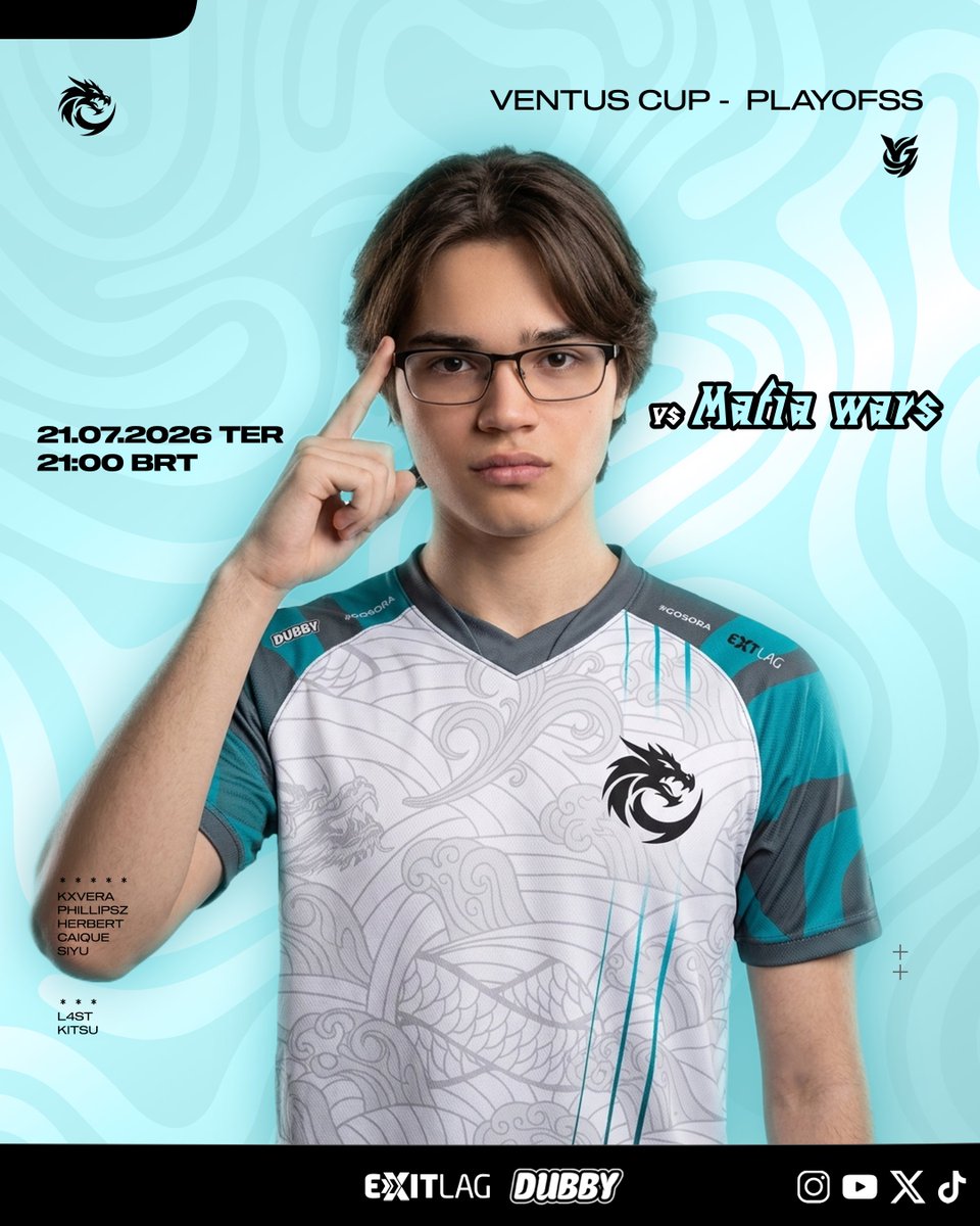 soragamingofc's tweet photo. #VentusCup | GAME DAY! 💙

HOJE É DIA DA TUA 🫵 SORA LEGACY NO SERVIDOR! 💙

🆚 | @MafiaWarsgg
🕕 | 21:00
📺 | https://t.co/WhVSph67C1

Entramos no servidor pela primeira rodada dos playoffs da Ventus Cup! Contamos com a sua torcida 💙

#goSORA 🐲💙