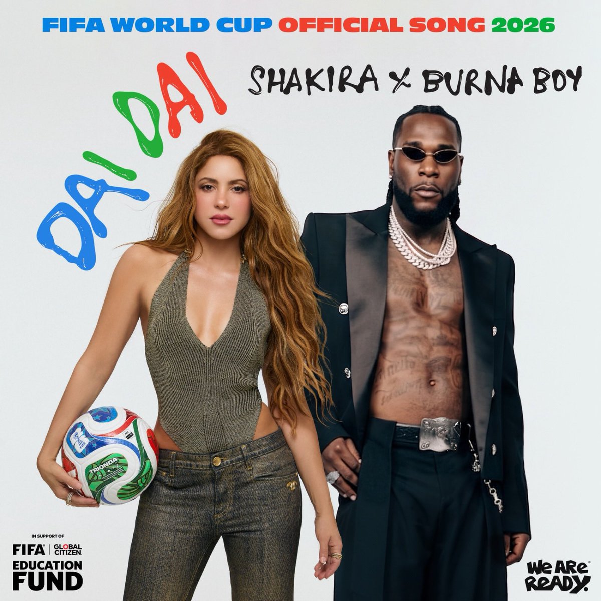 chartdata's tweet photo. Shakira and Burna Boy's "Dai Dai" remains at #1 on the global Spotify chart with 6.723 million streams.

It reaches a new daily high following the FIFA World Cup Final. https://t.co/av0tPJ6z9R