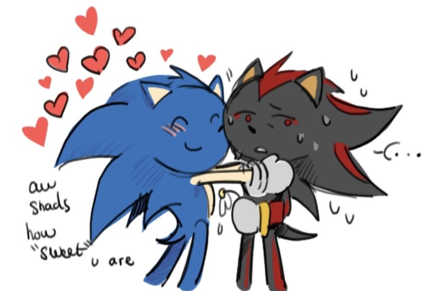 xmlzus's tweet photo. im back with obsessed Sonic gng B) 
#sonadow
#shadnic https://t.co/Jko876GliJ