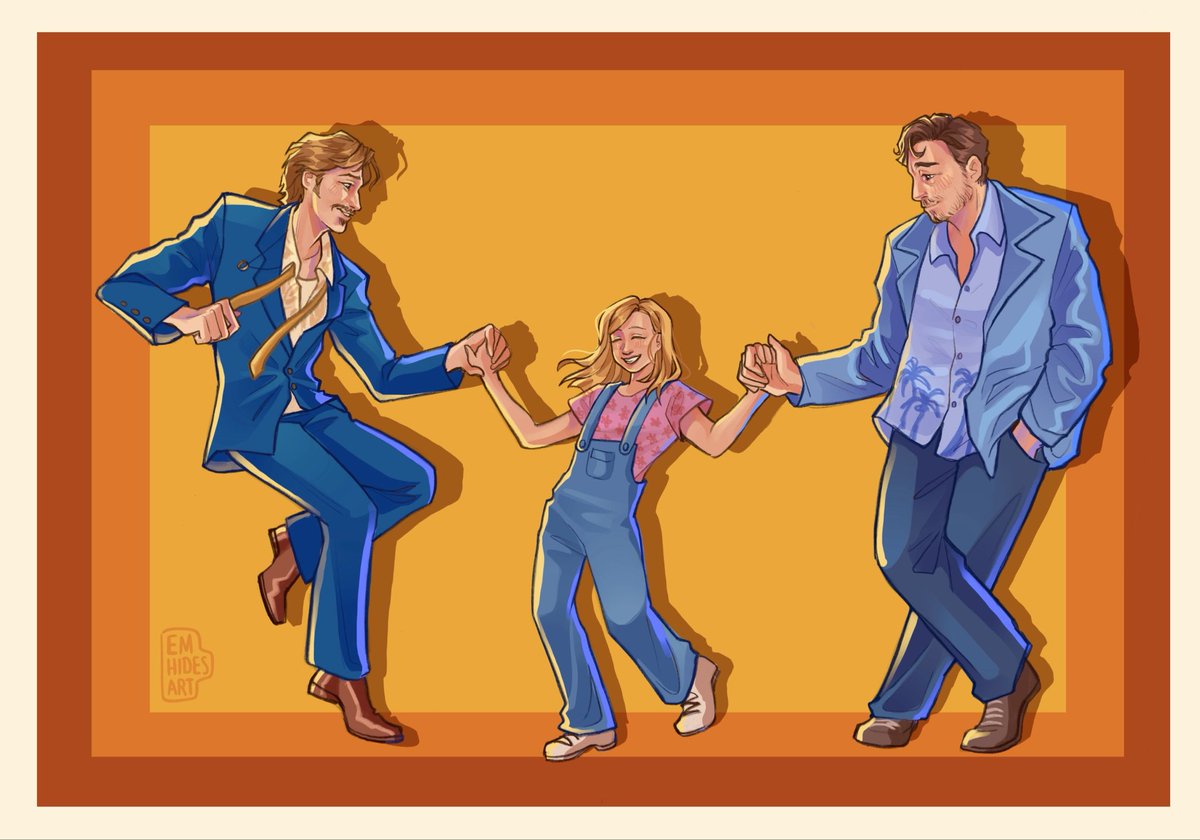 emhidesart's tweet photo. WOAH they’re having a dance-off 
#theniceguys #healymarch https://t.co/PTv9f1iJnz