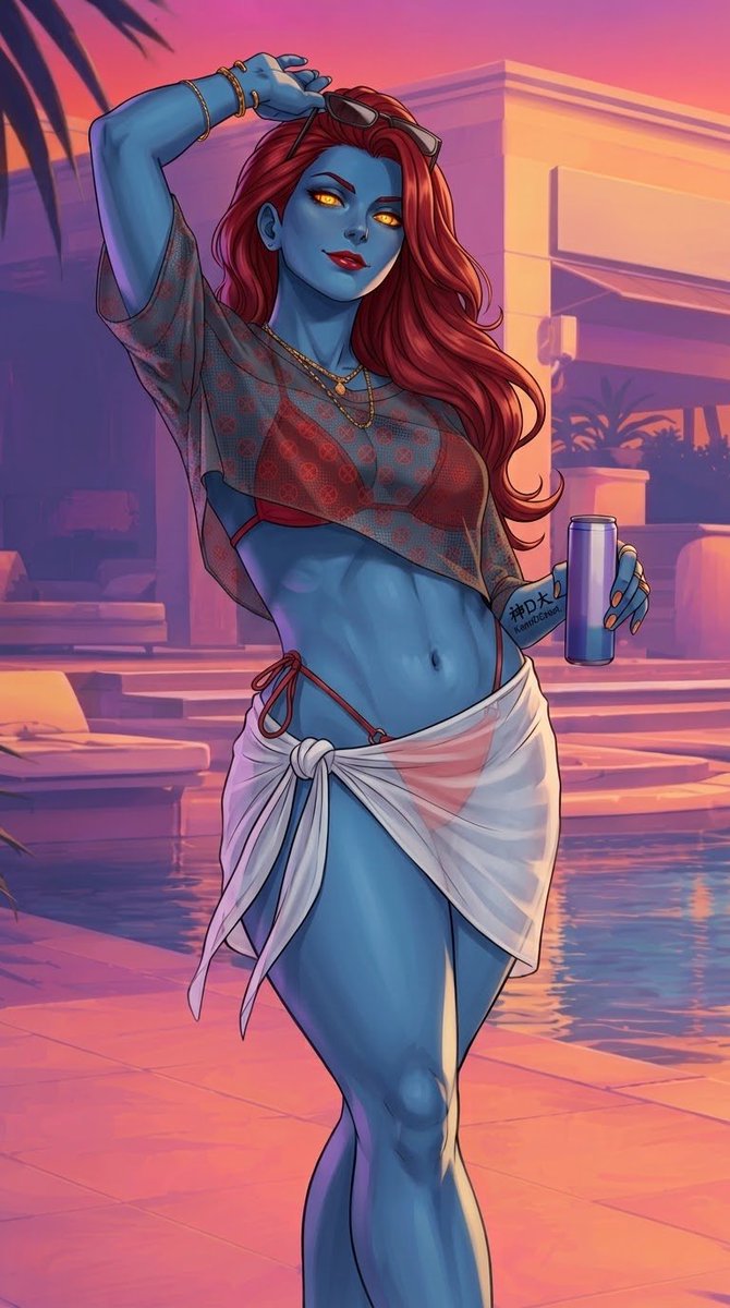 Kami_D_Great's tweet photo. Marvel Rivals Mystique (Raven Darkhölme) x #GTAVI cover girl fanart..  

: [GTA6 ,GTA6CoverGirl, X-Men Mystic, MHA] https://t.co/FfWbi9ky6D