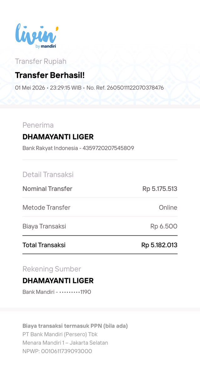 Tukangfotozznw's tweet photo. Lo transfer uang ke nomor yang salah. Rp5 juta. Langsung panik. Hubungi bank. Bank bilang: "Maaf Pak, kami tidak bisa tarik paksa dana dari rekening penerima." Lo lemas. Padahal ada prosedur resmi yang hampir nggak ada yang kasih tau nasabah untuk situasi ini. Dan prosedur itu bisa selamatkan uang lo.

Yang pertama harus lo lakuin dalam 30 menit pertama: Hubungi call center bank lo segera. Minta pemblokiran rekening tujuan atas dasar salah transfer. Bank punya kewenangan untuk memblokir rekening penerima sementara sambil proses investigasi berjalan. Tapi ini hanya bisa dilakukan kalau lo lapor cepat. Makin lama lo tunggu, makin besar kemungkinan uangnya udah dipindah oleh penerima.

Yang jarang diketahui: ada dasar hukumnya. Salah transfer itu bukan kehilangan uang yang harus lo ikhlasin. Dasar hukumnya: KUH Perdata pasal 1359 tentang pembayaran yang tidak diwajibkan. Uang yang masuk ke rekening orang lain karena salah transfer itu bukan hak penerima. Penerima yang tidak mengembalikan uang salah transfer itu bisa dijerat pasal 85 UU Nomor 3 Tahun 2011 tentang Transfer Dana. Ancaman pidana: penjara maksimal 5 tahun atau denda maksimal Rp5 miliar.

Prosedur resmi yang bisa lo lakukan: Pertama: lapor ke bank lo dengan membawa bukti transfer. Minta surat konfirmasi salah transfer dari bank. Kedua: bank lo akan menghubungi bank penerima untuk koordinasi pemblokiran dan pengembalian dana. Ketiga: kalau penerima kooperatif, dana dikembalikan dalam 14 hari kerja. Keempat: kalau penerima tidak kooperatif, lo bisa lapor ke polisi dengan membawa surat konfirmasi dari bank sebagai bukti.

Yang perlu lo siapin sebagai bukti: Screenshot bukti transfer dengan nominal, waktu, dan nomor rekening tujuan. Mutasi rekening yang menunjukkan debet dari rekening lo. KTP lo sebagai pelapor. Semakin lengkap dokumen lo, semakin cepat proses penyelesaiannya. Jangan tunggu sampai besok. Kumpulkan semua bukti hari itu juga.

Yang juga jarang diketahui: transfer ke nomor yang salah lewat mobile banking itu ada perlindungannya. Bank Indonesia punya regulasi yang mewajibkan bank untuk membantu nasabah dalam kasus salah transfer. PBI Nomor 23/6/PBI/2021 tentang Penyedia Jasa Pembayaran itu mengatur kewajiban penyedia layanan untuk membantu penyelesaian transaksi yang bermasalah. Lo berhak minta bank untuk aktif membantu, bukan cuma bilang "kami tidak bisa."

Kalau transfer lo ke rekening penipu bukan salah transfer: Prosedurnya berbeda tapi tetap ada harapan. Lapor ke polisi dulu untuk dapat nomor laporan polisi. Lapor ke BPKN (Badan Perlindungan Konsumen Nasional) lewat https://t.co/4saBP7SuDE. Lapor ke OJK lewat https://t.co/ji2apoJgV0. Lapor ke Kominfo untuk pemblokiran nomor rekening penipu lewat https://t.co/3c6Qe1zI2k.

https://t.co/M0UxgLuJEH itu tools penting yang hampir nggak ada yang tau. Website resmi Kominfo: https://t.co/3c6Qe1zI2k. Lo bisa cek apakah nomor rekening yang mau lo transfer sudah pernah dilaporkan sebagai rekening penipu. Dan lo bisa laporkan rekening penipu di sana. Sebelum transfer ke rekening siapapun yang baru lo kenal, cek dulu di sana. 5 detik. Bisa selamatkan jutaan rupiah.

Modus salah transfer yang perlu lo waspadai: Ada modus di mana seseorang sengaja transfer ke rekening lo lalu minta dikembalikan ke nomor yang berbeda dengan dalih "itu nomor rekening saya yang baru." Jangan kembalikan ke nomor yang berbeda. Kembalikan hanya ke nomor rekening asal yang transfer ke lo. Modus ini sering dipakai untuk money laundering. Dan lo yang bisa tersangkut masalah hukum.

Kalau lo jadi penerima transfer yang salah dan nggak mau masalah: Jangan gunakan uangnya. Sama sekali. Hubungi bank lo dan beritahu bahwa ada dana masuk yang bukan hak lo. Minta bank untuk memfasilitasi pengembalian ke pemilik aslinya. Menggunakan uang salah transfer yang lo tau bukan hak lo itu bisa dijerat hukum yang sama dengan pencurian.

Satu hal yang paling penting dari semua ini: Simpan semua bukti transaksi digital lo. Bukan cuma screenshot yang bisa hilang kalau HP rusak. Bukti transfer itu dokumen yang lo butuhkan kalau ada sengketa finansial. Dan sengketa finansial itu nggak ada yang ngasih peringatan kapan datengnya.

cc : solusinyata_