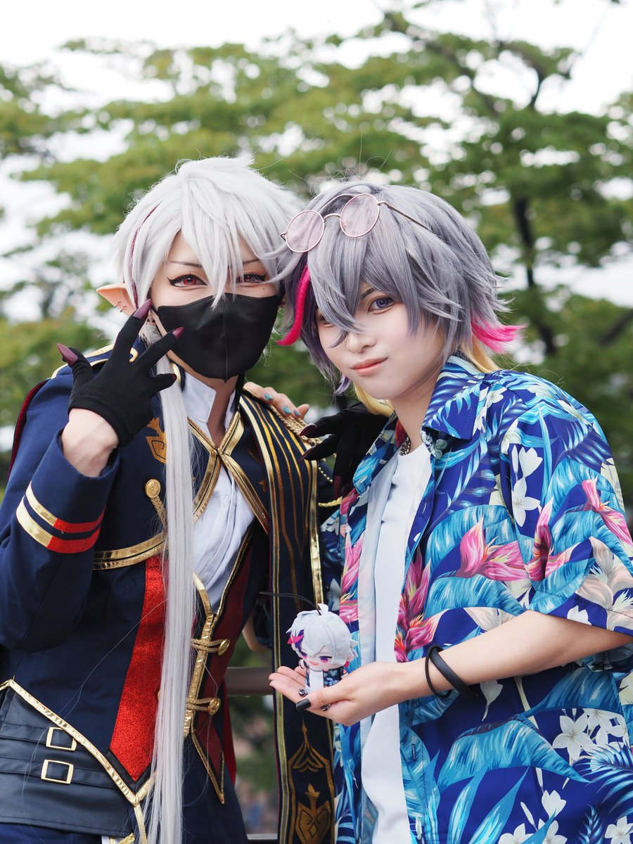 SsLoveess's tweet photo. コスプレ/🌈🕒️:🎲(共通衣装)
　　　　　　:🥂✨(夏服@3Ckml )
カメラ📷️/美咲(@_nimadol_ )
　　⚠️掲載許可済みです

イケメンふわっちとのツーショ🫶

#函館コスプレ
#函コス https://t.co/IL9bEryXfB