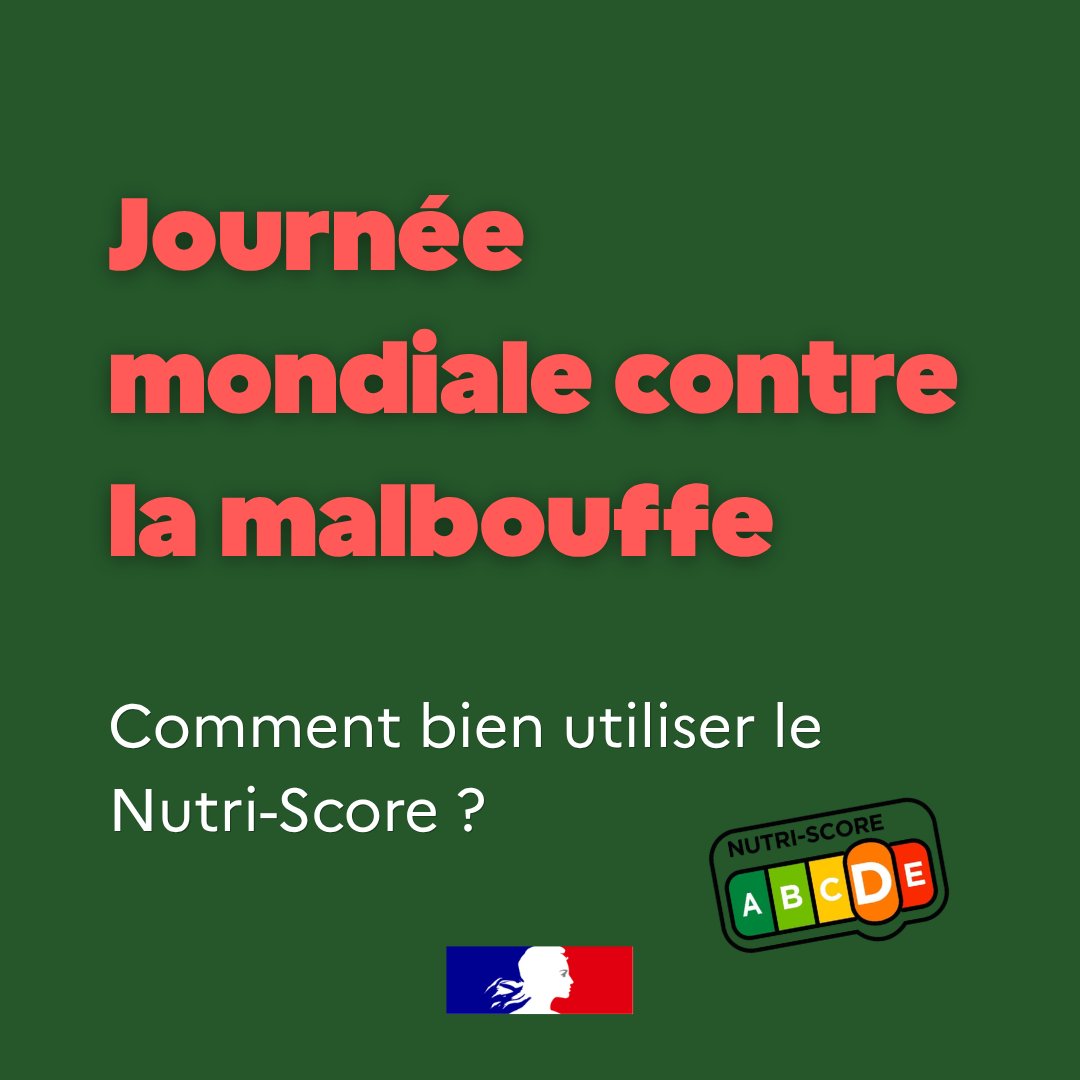 Sante_Gouv's tweet photo. 📅 C'est la journée mondiale contre la #malbouffe.

Pour favoriser une #alimentation équilibrée, identifiez les produits de meilleure qualité nutritionnelle grâce au #NutriScore ! 🍎

🔗 En savoir plus : https://t.co/7MVSic2k4o https://t.co/1kZtEwvo4m