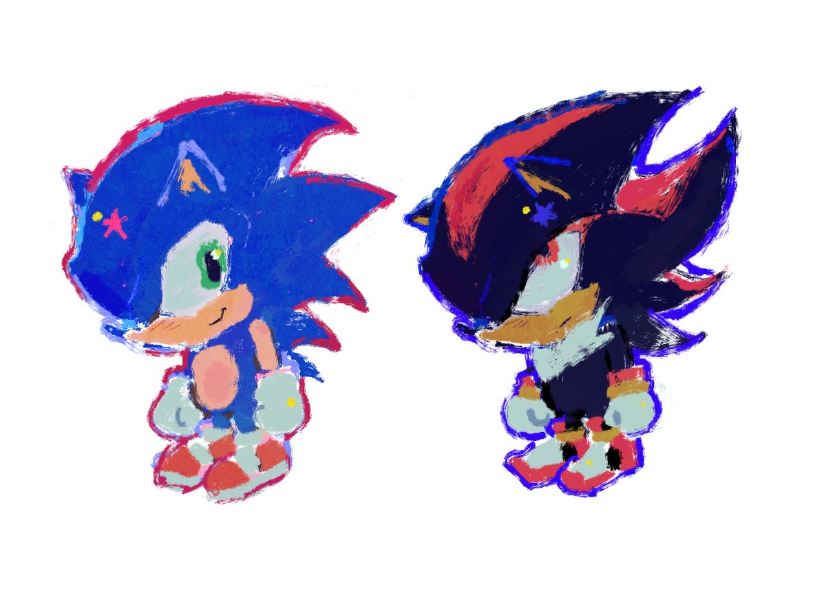 banpep's tweet photo. sonic and shadow (hedgehogs) https://t.co/QirnlLCYLK