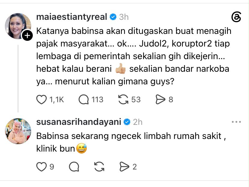LambeSahamjja's tweet photo. curhatan bunda maia soal babinsa ikut tagih pajak:

" jud0l2, koruptor di lembaga pemerintah sekalian gih dikejerinnn.. hebat kalau beraniii..." https://t.co/od9UpLCsHT