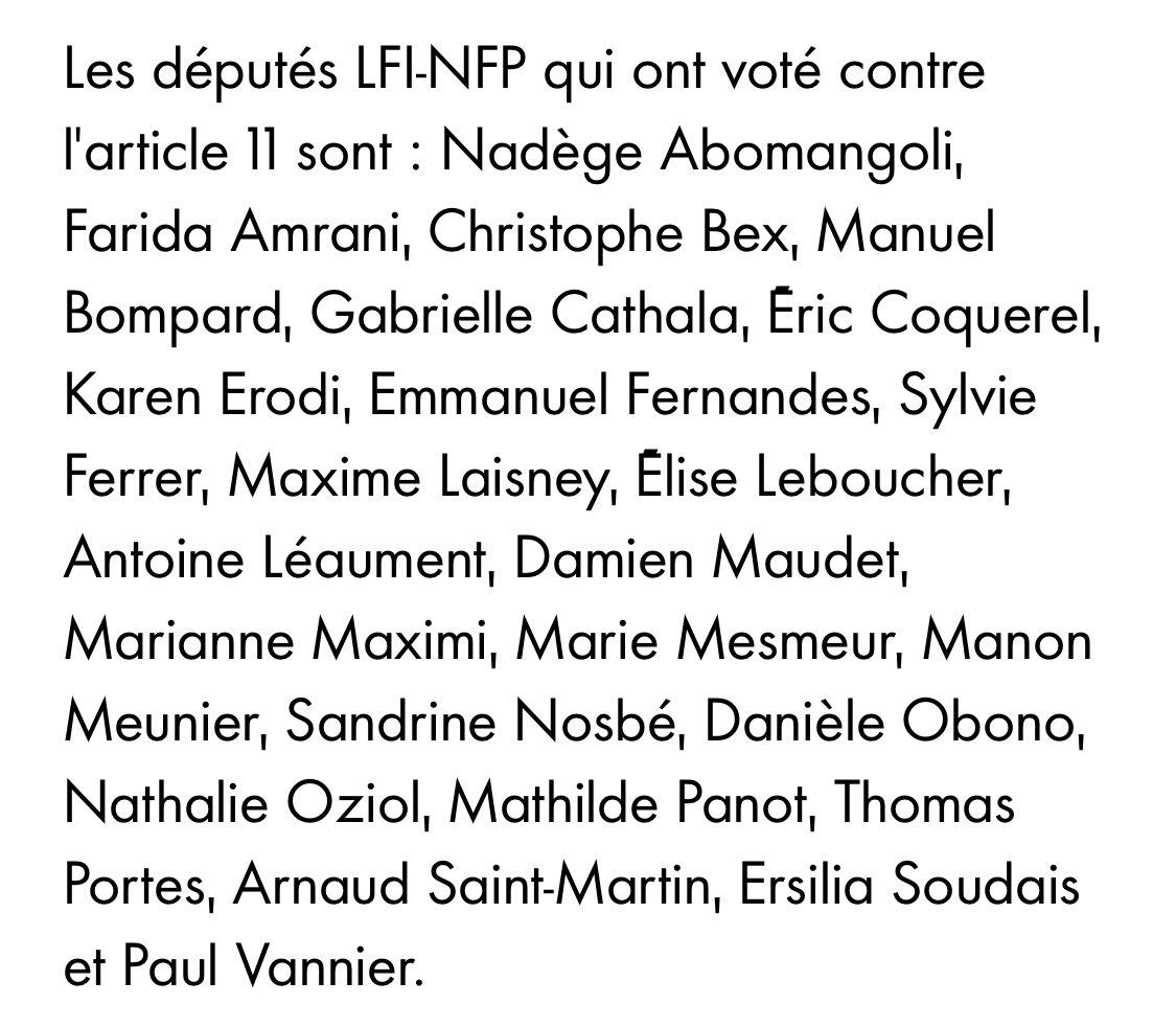 camillebreer's tweet photo. La liste de la honte ! #lfi #article11 https://t.co/ba50G7F9DS