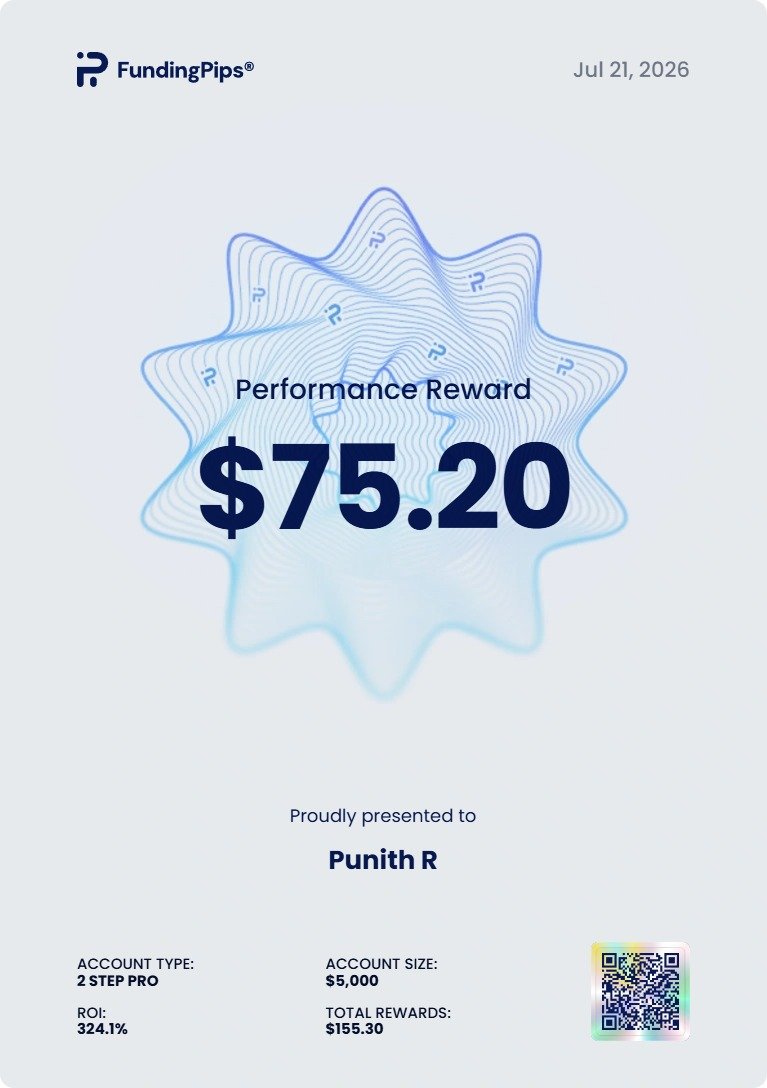 Punit_tradvibes's tweet photo. After trying more than a year I finally passed my first ever  funded account 
Recieved 3 payouts in one month. 3rd one recieved within 3 minutes today.

First step towards my dream 

Thank you boss @Khldfx❤️
@avikkfp @fundingpips @ipaulinakj 

Goal is to max allocation with FP🥹! https://t.co/bbJ3x9ZxPF