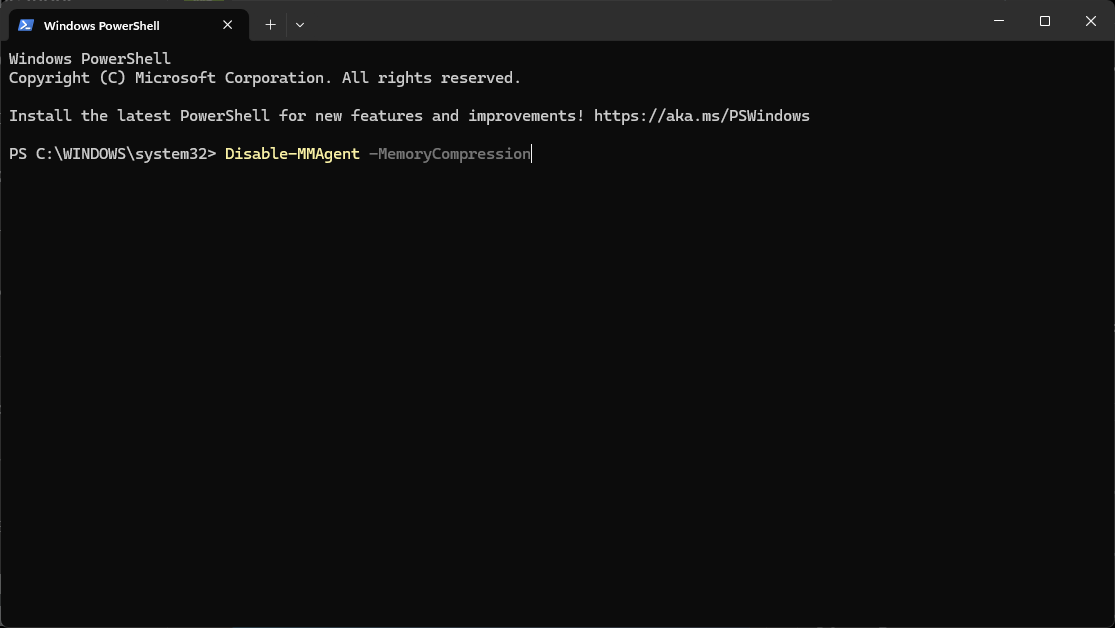 ultimatetweakk's tweet photo. 🚨 Windows is wasting CPU power compressing your RAM while you game.

If you have 16GB+ RAM, disable Memory Compression for smoother gameplay and better 1% lows.

🛠️ Open PowerShell (Admin) and run:

Disable-MMAgent -MemoryCompression

🔄 Restart your PC.

Follow for more hidden Windows optimization tips.