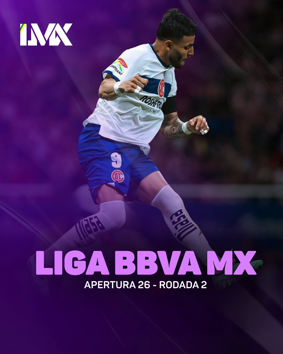 LigaMexicanaBR's tweet photo. 🇲🇽 HOJE TEM LIGA MX 🇲🇽

A 2° rodada do Apertura 2026 começa hoje e terá seu encerramento no DOMINGO!

🚨 ATENÇÃO! Os duelos abaixo terão transmissão AO VIVO e DE GRAÇA no YouTube da @SportyNetBrasil

🔵 CRUZ AZUL vs PUEBLA ⚪
🔴 TOLUCA vs PUMAS ⚪

#LigaMXBrasil https://t.co/rLy6LbJKei