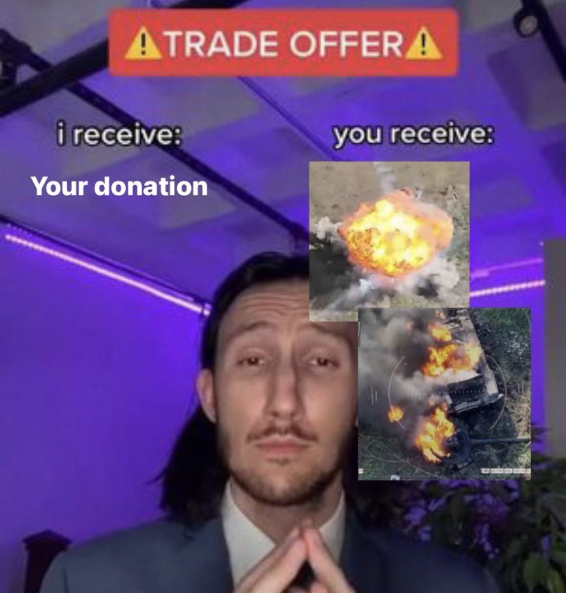 reshetz's tweet photo. Guys there’s an important fundraiser for FPV drones for the 80th brigade.

They’re quite pricey but I believe in our collective power and invite all of you to join to make more equipment go boom.

Link in the replies!! https://t.co/Wu0FNM23RQ