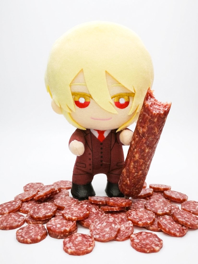inumimmy's tweet photo. 🍓『🎼あなたに〜🥩サラミを〜🎵』

🍓『🎼あなたに〜😋サラミを〜🎶』

🍓『🎼あなたに〜サラミを〜🎶🎵』

🚬『いや…お前が食ってんじゃん😅』 https://t.co/Xhmcwt6cbX