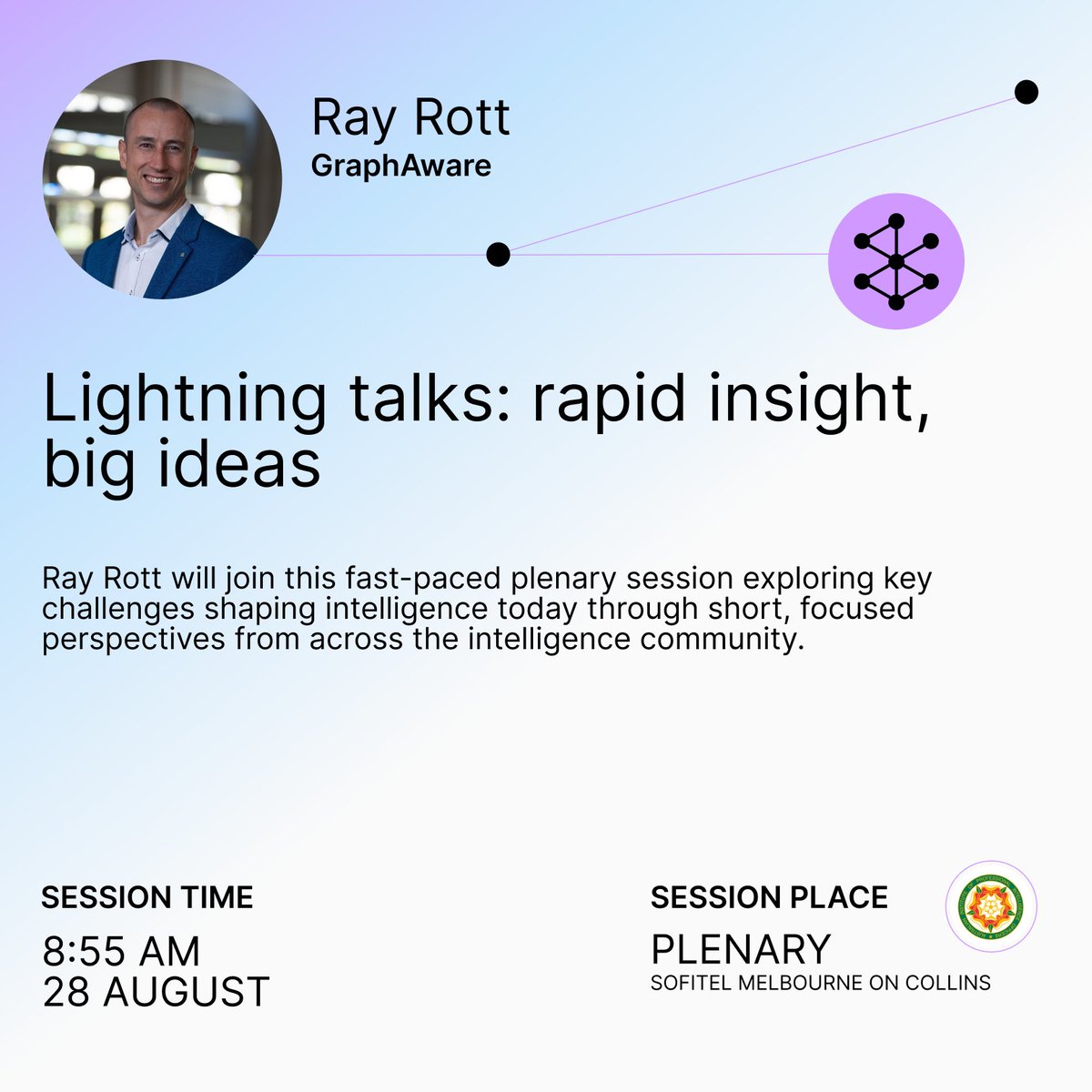 graph_aware's tweet photo. Intelligence teams are under pressure to deliver faster while handling more data and complexity.
Ray Rott joins the Lightning Talks plenary at @AIPIO to discuss the key challenges facing the profession today.

Attending? Let's connect.
https://t.co/963txTdXc4 https://t.co/vyPZiZCt0O
