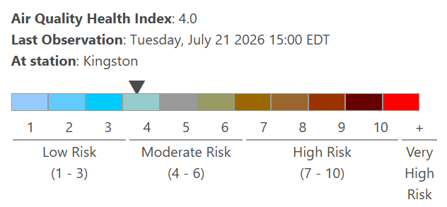 YGKRogue's tweet photo. An updated message from the Rogue City Air Quality Health Index Event Contingency Planning Office

Local air humans breathe continues to pose a moderate risk.

Also:
⚠️COVID19 is airborne
N95 mask recommended, not required

Have a pleasant risk-free evening. 
#ygk https://t.co/MEAVyG1PeJ