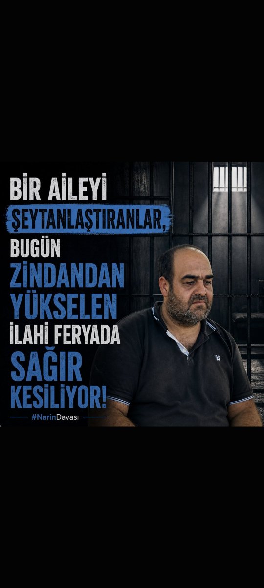 Mzen170845's tweet photo. Bir aileyi şeytanlaştıranlar, bugün zindandan yükselen o ilahi feryada neden sağır? 

#NarinDavası https://t.co/7PBAinTVY8