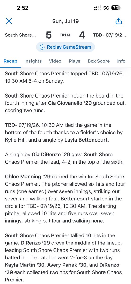 GiabellaD2029's tweet photo. Cape Cod 2026 College Showcase 16u Softball Tournament, Swansea, MA.  Sunday our 14u team played up and was setup to lose. 6 games needed to win the championship with our placement in the bracket, but we did it anyway. https://t.co/NKDoC43c1l