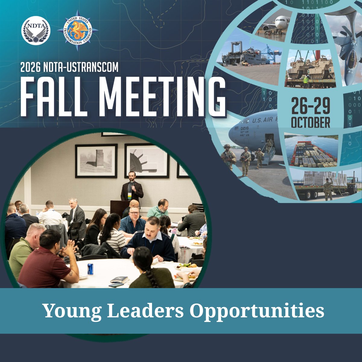 NDTAHQ's tweet photo. Young professionals: don't miss development opportunities at #FallMeeting2026! In addition to networking breaks, general sessions, and Transportation Academy, there will be a lunch and an evening social specifically for Young Leaders and your development! Stay tuned for more. https://t.co/GgEfW4Z2t4