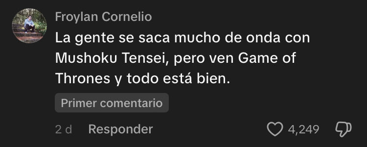 PapuBosqueBoral's tweet photo. El concepto de comparar Mushoku Tensei con Biblia of Thrones https://t.co/JP1Qyjdrzt