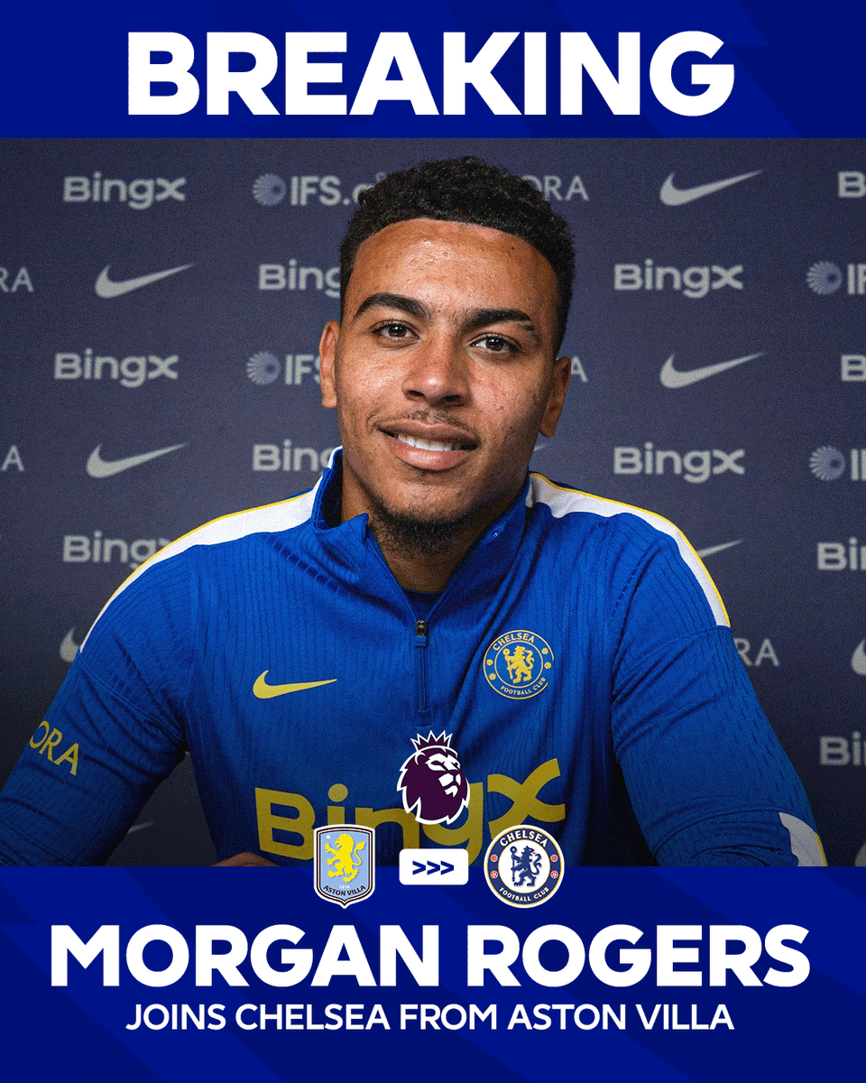 premierleague's tweet photo. Morgan Rogers signs for @ChelseaFC 🔵 https://t.co/HKSrra7Pon