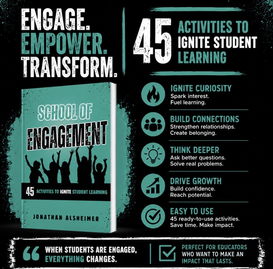 mr_Alsheimer's tweet photo. Still a “Bestseller” in LESSON PLANNING!!

Looking for simple but super engaging teaching activities for you or your staff?

Check out #SchoolOfEngagement 
Top Seller in “Lesson Planning” ⬇️ https://t.co/rFmE8TWGvp https://t.co/n4NsXa8syV
