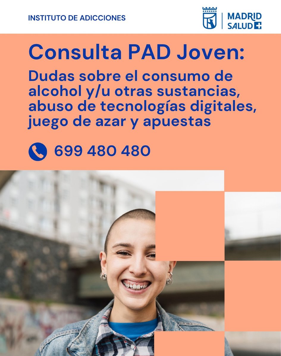 PADJoven_'s tweet photo. ¿Necesitas orientación o ayuda? 

👉🏽 Contacta con la Consulta Joven de PAD Joven ✅

🔵 Trabajamos con adolescentes y jóvenes hasta 24 años de forma personalizada, confidencial y gratuita.

¿Hablamos? https://t.co/TvCM7VTJTa