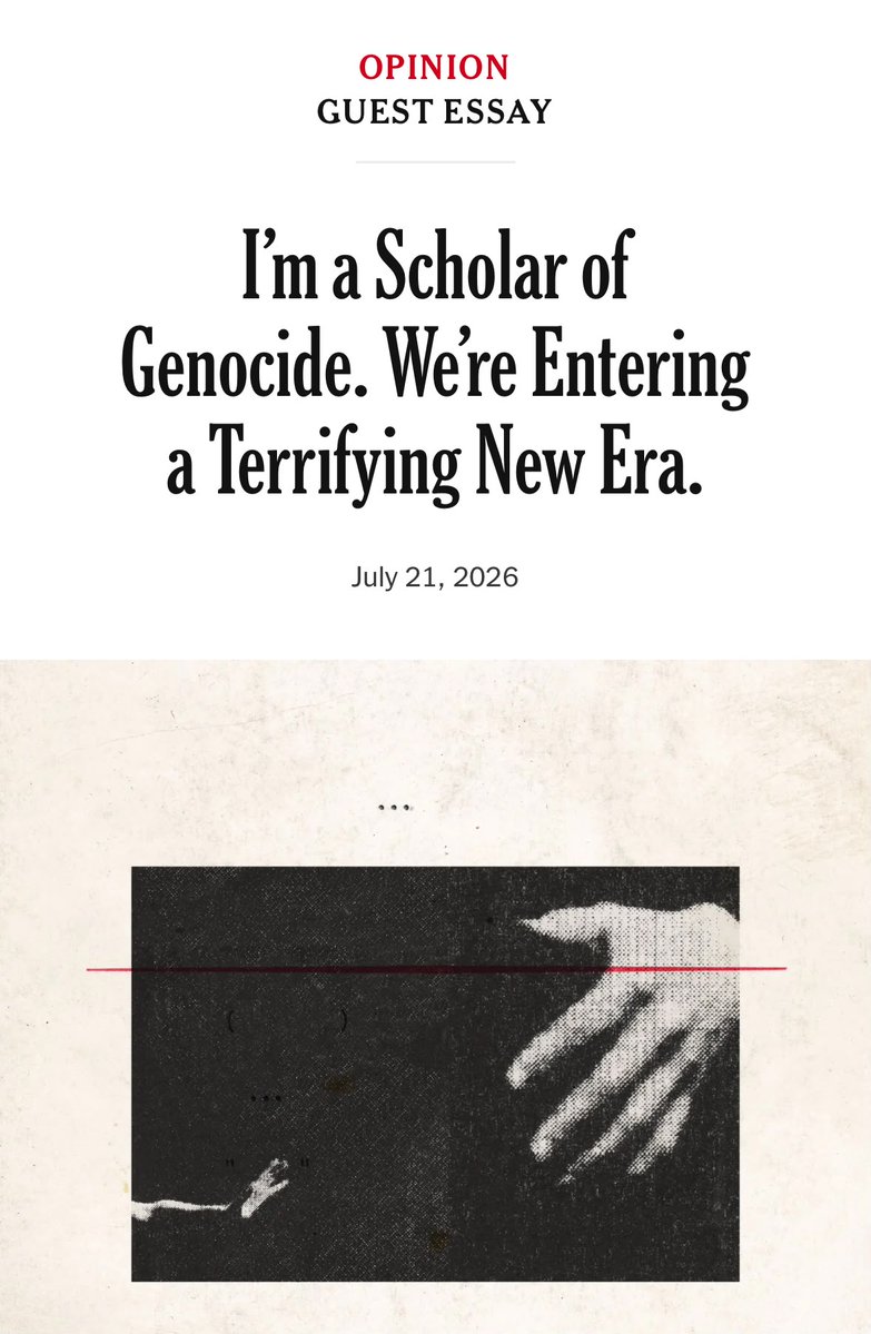 HenMazzig's tweet photo. "I'm a scholar of genocide…” Not like genocide expert Alice Nderitu who the UN fired because she wouldn't call what's happening in Gaza a genocide. I'm the real deal sharing the pre-approved conclusions that people made on October 8th before a single troop touched ground in Gaza. Trust me.”

Here, I was able to summarize it before I even read it.