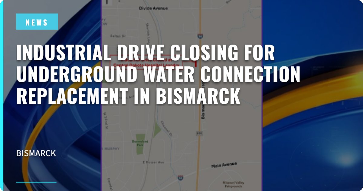 KXMB's tweet photo. Industrial Drive is closing for a few days at the Central Dakota Hospital Laundry property in Bismarck. Read more: https://t.co/6s3Oz973tn https://t.co/gfZ0komyki
