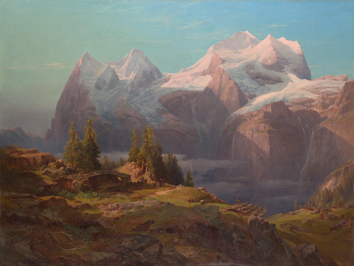 cartographer_s's tweet photo. Jungfrau und Mönch - Anton Hansch, 1853 https://t.co/8w5oAjdIqZ
