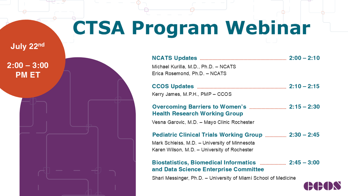 CCOS (CTSA Program) tweet media