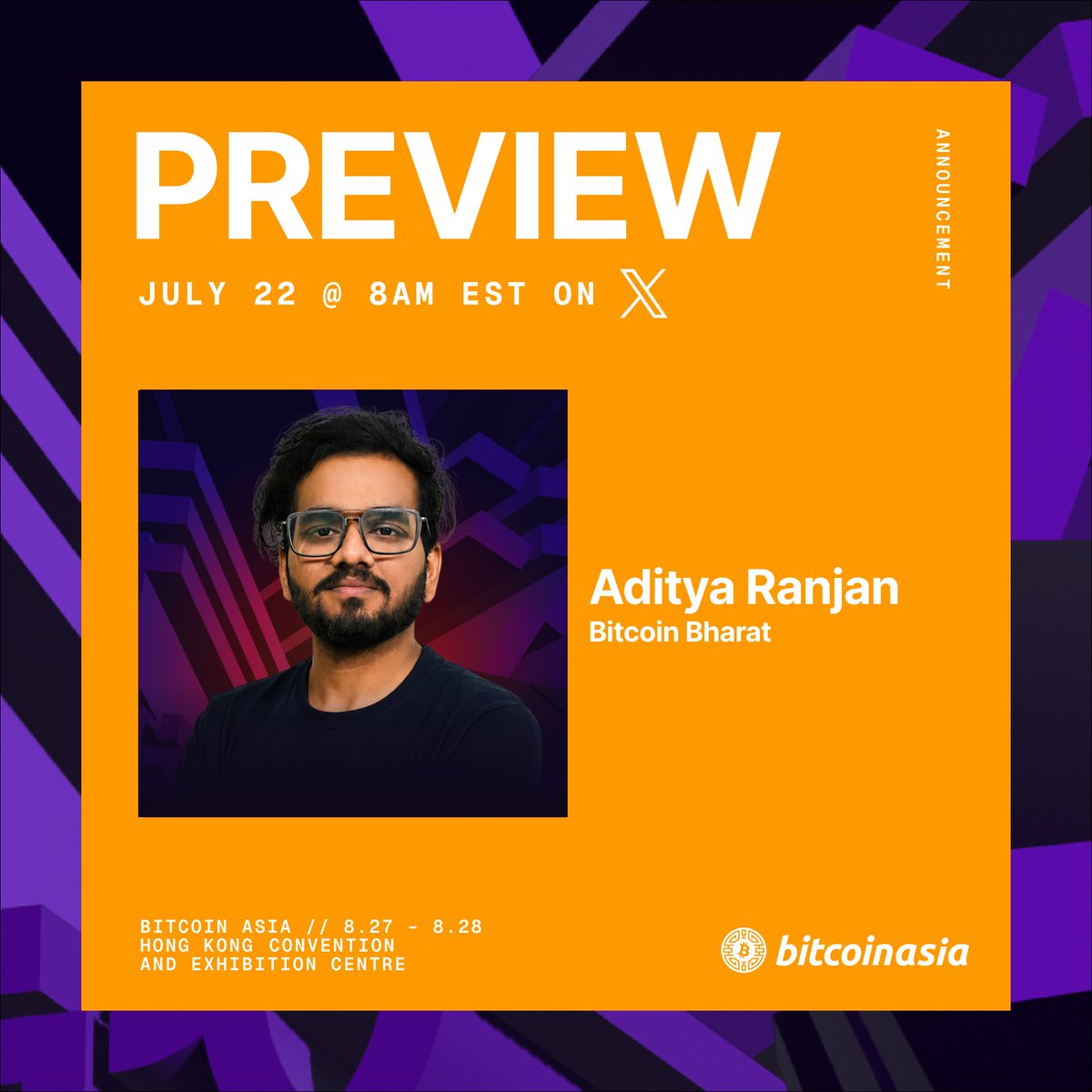 Bitcoinconfasia's tweet photo. TUNE IN JULY 22 AT 8AM EST ‼️

X Spaces: Bitcoin Growth in India 🇮🇳

RSVP &amp; JOIN 👇

https://t.co/MjGaumUmq2 https://t.co/Sy6HJSEBaI