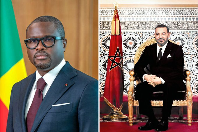 Marocdiplo_EN's tweet photo. The President of the Republic of Benin, His Excellency Mr. Romuald Wadagni, conveys his fraternal greetings to His Majesty King Mohammed VI, may God assist Him, and expressed his willingness to work with the Sovereign towards stronger ties with Morocco
🔗https://t.co/V1PyLTonYf https://t.co/qGHjwotLaX