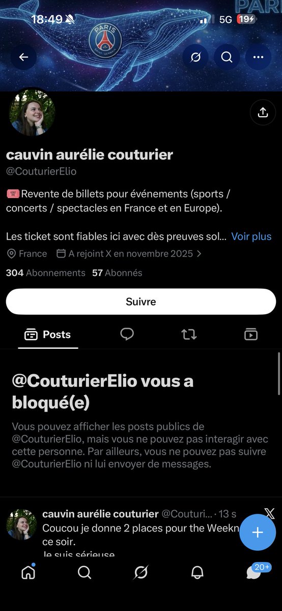 13foreverwinter's tweet photo. faites attention, c’est un scammer pour the weeknd ce soir à Nice. 
Il dit donner des places, en envoie une fausse puis il demande 30 euros pour la deuxième. https://t.co/RQtxDuzIlO